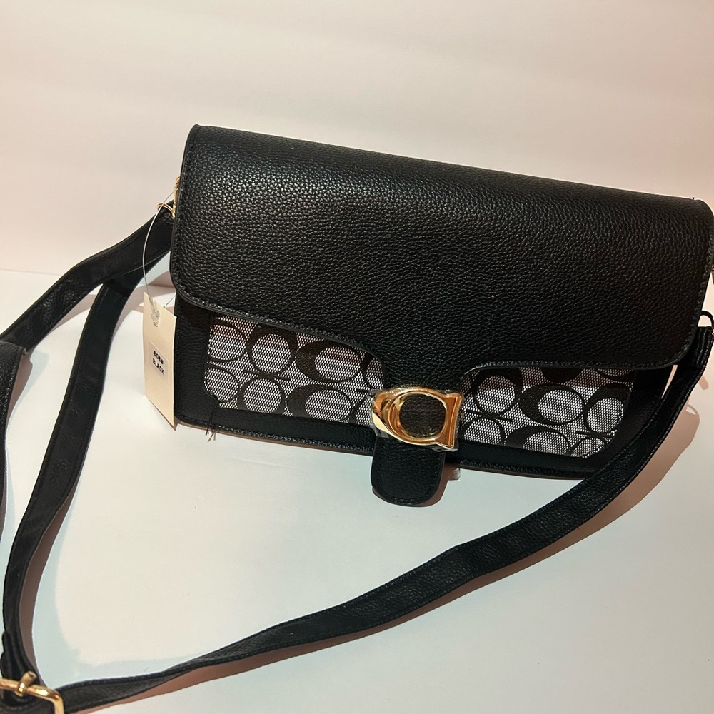 Black and Gray Crossbody Bag